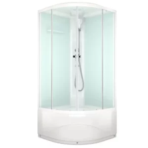 Душевая кабина Domani-Spa Delight Slim high без электрики 80х80 Белый, Поддон высокий