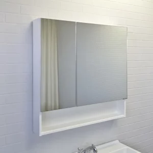 Шкаф зеркальный Comforty Никосия 80 Белый глянцевый 00-00011198CF