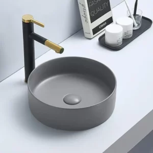 Раковина накладная Comforty 9111 35,2х35,2 Серый матовый 00-00007632