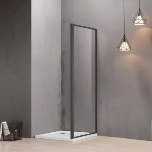 Душевая стенка Aquatek Ari 90 Черный / Прозрачное AQ ARI WA 09020BL