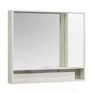 Шкаф зеркальный Aquaton Флай 100х91см Белый/Дуб крафт 1A237802FAX10
