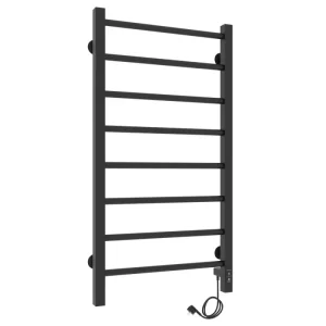 Полотенцесушитель электрический Laris Феличия П8 80х40 правый Черный матовый 73207613