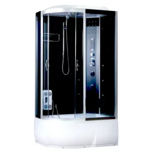 Душевая кабина Водный мир 110х80, Хром / Тонированное, Высокий поддон правая