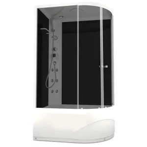 Душевая кабина Domani-Spa Delight Slim high левая 120х80 Белый, Поддон высокий