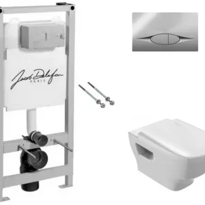 Инсталляция Jacob Delafon + унитаз Struktura с сиденьем Soft Close + кнопка смыва хром Инсталляция Jacob Delafon + унитаз Struktura с сиденьем Soft Close + кнопка смыва хром