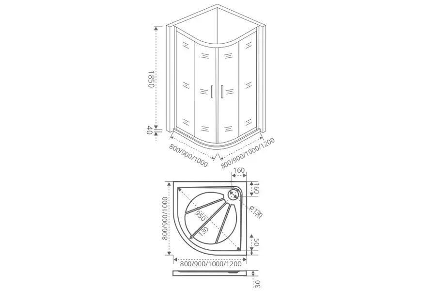 Душевой уголок Bas Infinity 90х185 Хром / Прозрачное Душевой уголок Bas Infinity 90х185 Хром / Прозрачное — изображение 2