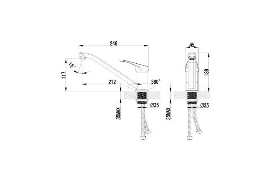 Смеситель для кухни Lemark Partner LM6554C Смеситель для кухни Lemark Partner LM6554C — изображение 2