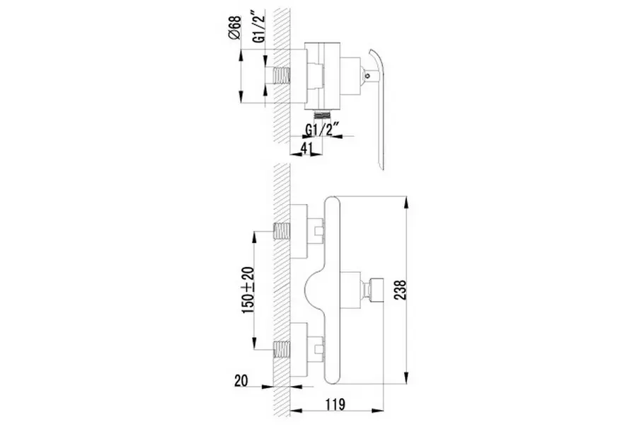 Смеситель для душа Lemark Melange белый LM4903CW Смеситель для душа Lemark Melange белый LM4903CW — изображение 2
