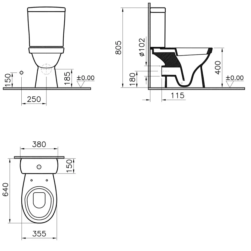 Унитаз-компакт Norm Eisberg Белый Унитаз-компакт Norm Eisberg Белый — изображение 3