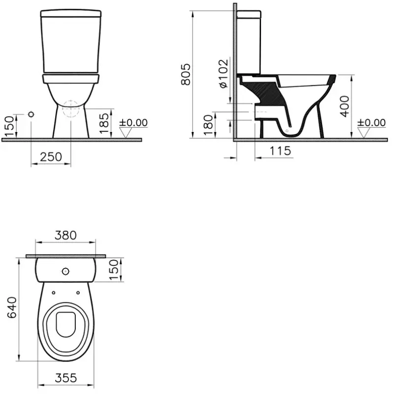 Унитаз-компакт Norm Eisberg Белый Унитаз-компакт Norm Eisberg Белый — изображение 3