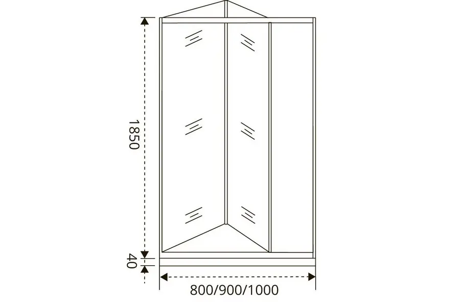 Душевая дверь Bas Infinity 90х185 Хром / Прозрачное Душевая дверь Bas Infinity 90х185 Хром / Прозрачное — изображение 4