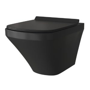 Унитаз подвесной Grossman Color с крышкой-сиденье Черный матовый GR-4440BMS