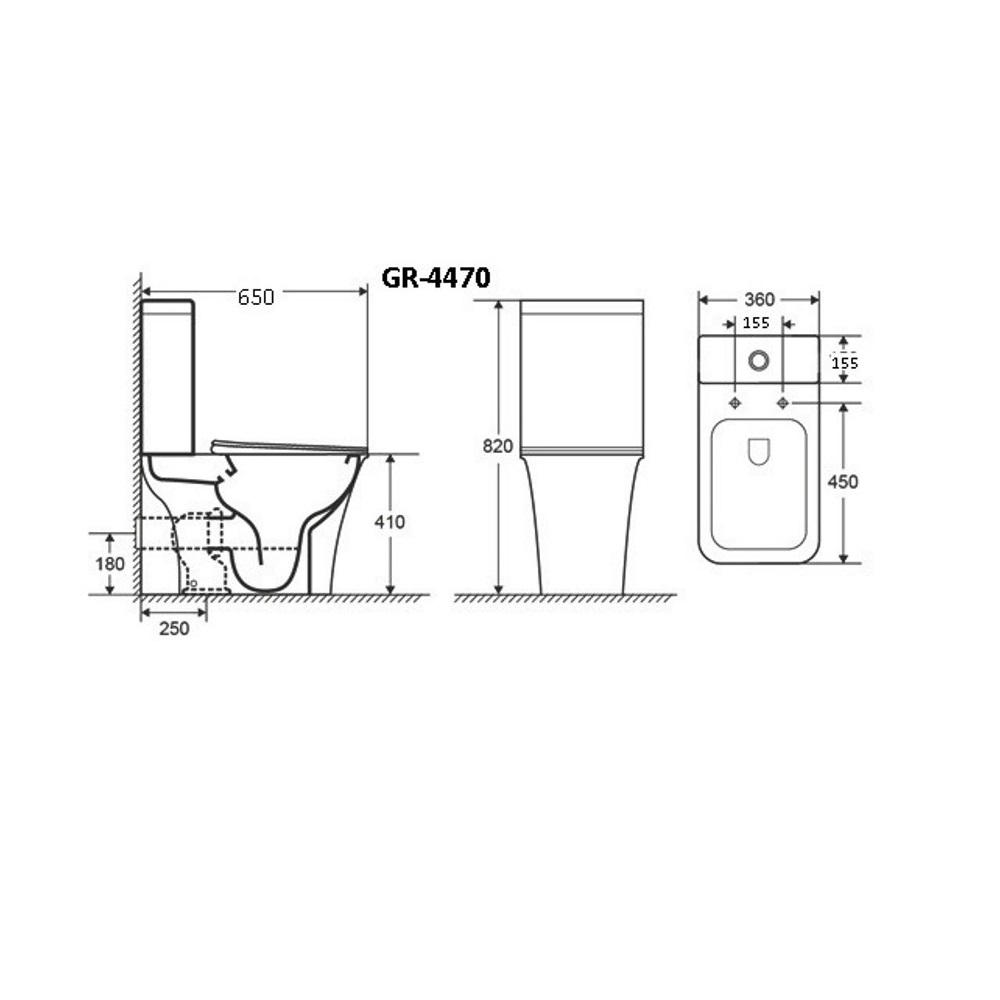 Унитаз-компакт Grossman Galaxy Белый глянцевый GR-4470S Унитаз-компакт Grossman Galaxy Белый глянцевый GR-4470S — изображение 5