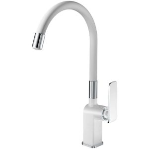 Смеситель для кухни Haiba HB548-8 Хром / Белый HB73548-8