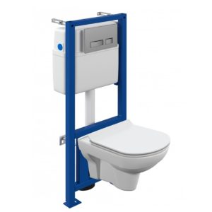 Инсталляция Cersanit Link Pro с унитазом City Clean On и кнопкой смыва Movi Белый IN-MZ-LINK_PRO+S-MZ-CITY-COn-S-DL-w+P-BU-MOV/Cm Инсталляция Cersanit Link Pro с унитазом City Clean On и кнопкой смыва Movi Белый IN-MZ-LINK_PRO+S-MZ-CITY-COn-S-DL-w+P-BU-MOV/Cm