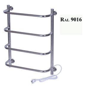 Полотенцесушитель электрический Тера Мост 40х60 кнопка включения, телескоп.держатели Белый ПСК-12-01б