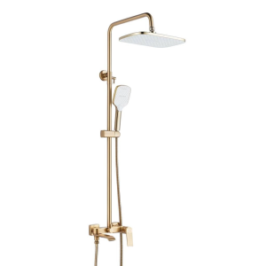 Душевая система Shevanik S41 с изливом Золото матовое S4136G