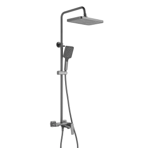 Душевая система Shevanik S42 с изливом Оружейная сталь S4226T