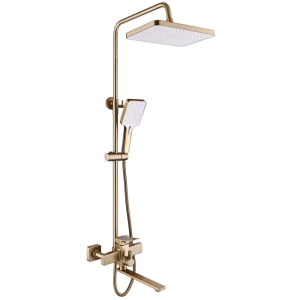 Душевая система Shevanik S61 с изливом Золото матовое S6136G