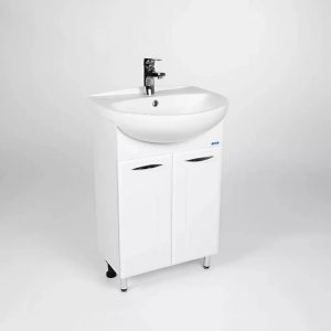 Тумба напольная Viant Прага 56 с раковиной Антик Белый VPRA55AN-T2ST